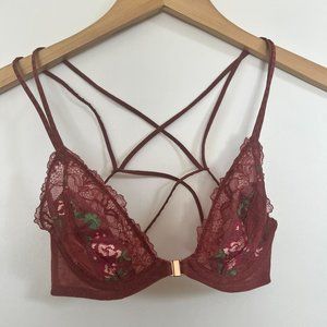 Free People Intimately Rose and Lace Unlined Bra